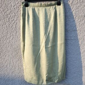 Adrianna Papell Light Green Pencil Skirt
